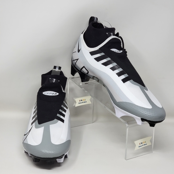 Nike Vapor Edge Pro 360 White Black Pure Platinum Football Cleats Men Size 13 - Picture 1 of 10